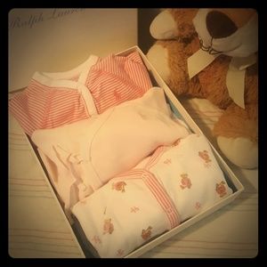 Ralph Lauren 3pc Newborn Layette Set